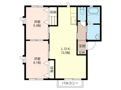 ANNEX-K(2LDK/2階)の間取り写真