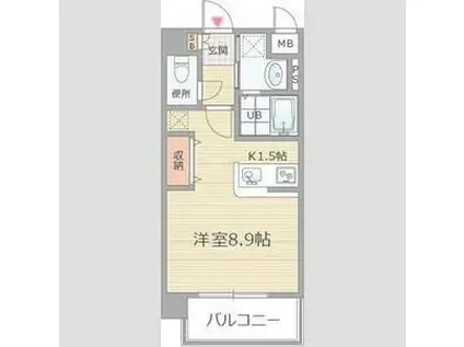 ヴィラ・ルーチェ(1K/7階)の間取り写真