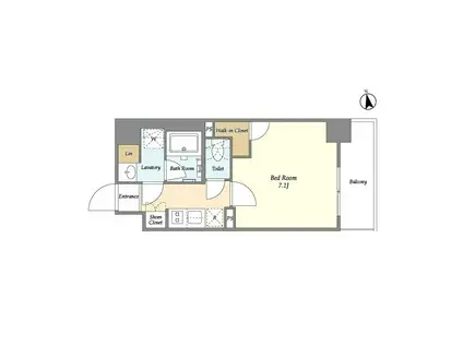 ORSUS梅島(1K/3階)の間取り写真