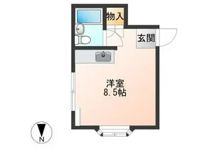 茂原ハイツ(ワンルーム/1階)の間取り写真