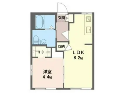 ハイムブルンネン(1LDK/1階)の間取り写真