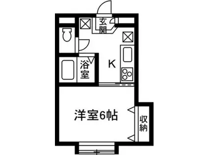 新ちぎらコーポ(1K/1階)の間取り写真