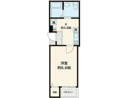 MAMMUT HOUSE HIYOSHI(1K/1階)の間取り写真