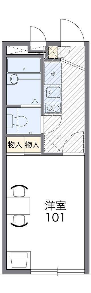 レオパレスエスポワール(1K/1階)の間取り写真