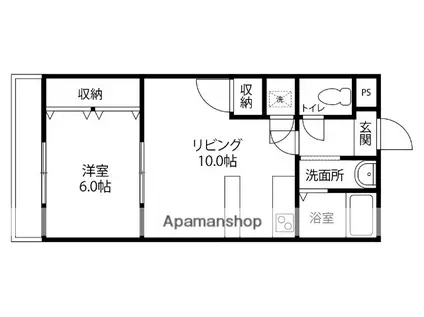 トワイライト11(1LDK/3階)の間取り写真