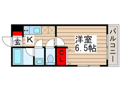 コーポ菜の花(1K/2階)の間取り写真