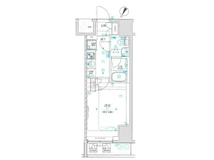 GENOVIA川崎VII(1K/10階)の間取り写真