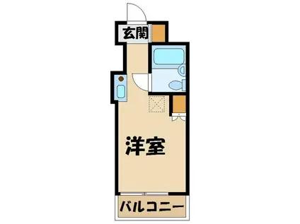 TOP狭山(ワンルーム/1階)の間取り写真