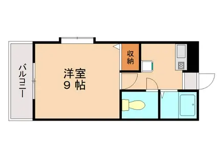 グロリアス(1K/4階)の間取り写真