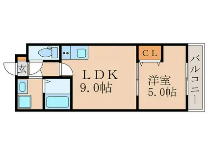 グラン・レガロ丹波橋(1LDK/2階)の間取り写真