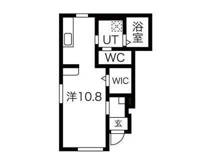 スーペリア(ワンルーム/1階)の間取り写真