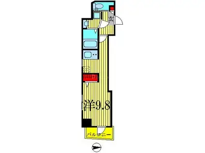 ラ メゾン オンズ(ワンルーム/5階)の間取り写真