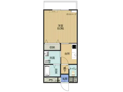 プラザ親方町(1K/6階)の間取り写真