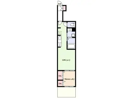 グリーンコート田園調布(1LDK/1階)の間取り写真