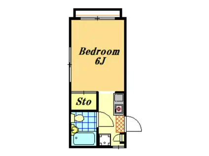 サニーコーポ猫実(ワンルーム/2階)の間取り写真