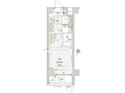 VALESIA東十条CITY(1K/1階)の間取り写真