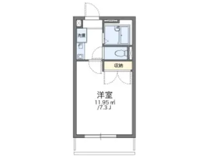 レオパレスガーデンビレッジ(1K/3階)の間取り写真