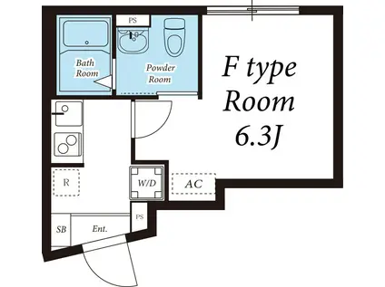 イートス東十条(1K/2階)の間取り写真