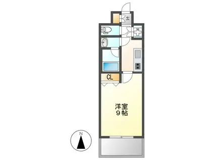 エルスタンザ葵(1K/3階)の間取り写真