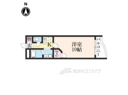 ルーエ辻久(1K/1階)の間取り写真