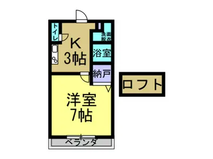 ヴィクトリアハウス花園(1K/2階)の間取り写真