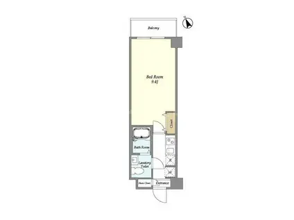 アルファコート青井(1K/1階)の間取り写真