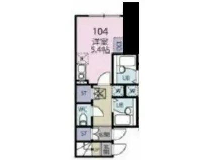 ラガール椎名町(ワンルーム/1階)の間取り写真