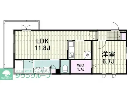 エルカミノ(1LDK/3階)の間取り写真