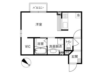 AMALFI(ワンルーム/2階)の間取り写真