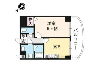 シャインローヤル(1DK/5階)の間取り写真