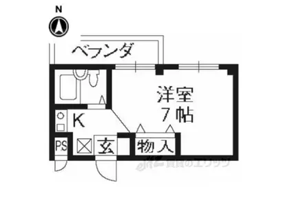 パレセゾン大枝(1K/3階)の間取り写真