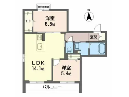 メルファレーン(2LDK/3階)の間取り写真