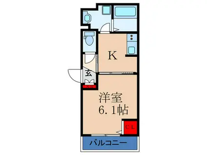 ウィンザーパレス(1K/2階)の間取り写真