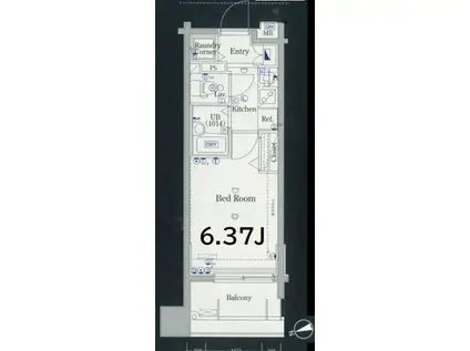 CYNTHIA新中野(1K/11階)の間取り写真