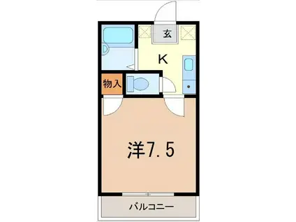 ワンズハウス(1K/3階)の間取り写真