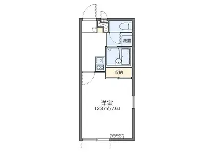 レオパレスソレイユ摩耶(1K/1階)の間取り写真