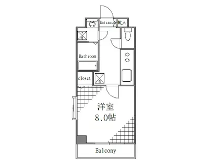 エーデルワイス本所(1K/7階)の間取り写真