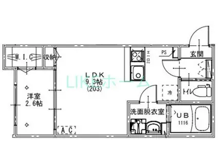 KEIAI RESIDENCE 北習志野(1LDK/2階)の間取り写真