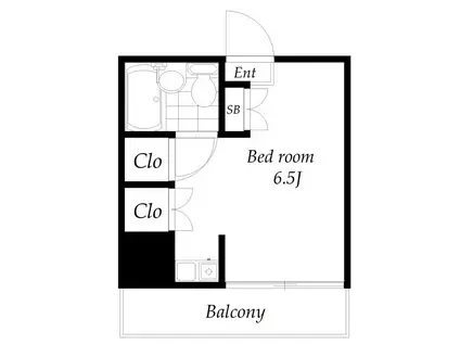 クレストセンバ(ワンルーム/1階)の間取り写真