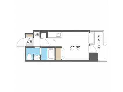 ラヴィータ410(1K/3階)の間取り写真