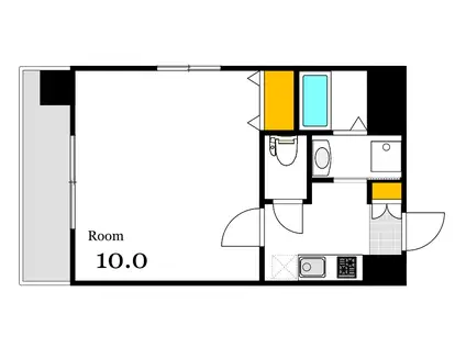 LUTELLA河原町(1K/10階)の間取り写真