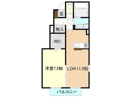 グランドステージ久保台(1LDK/1階)の間取り写真