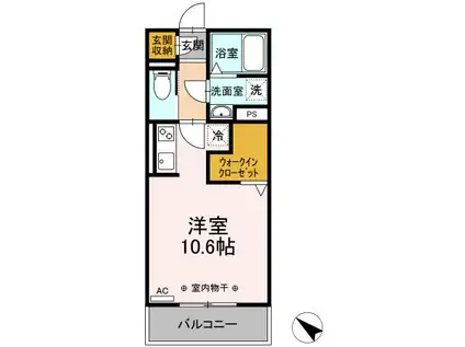 M STYLE(ワンルーム/3階)の間取り写真