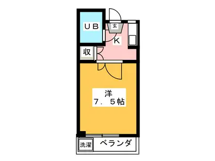 エクセレント並木(1K/1階)の間取り写真