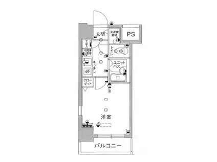 スカイコート大森第5(1K/2階)の間取り写真