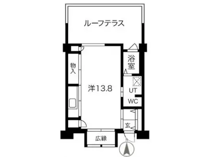 シティコート目黒(1K/6階)の間取り写真