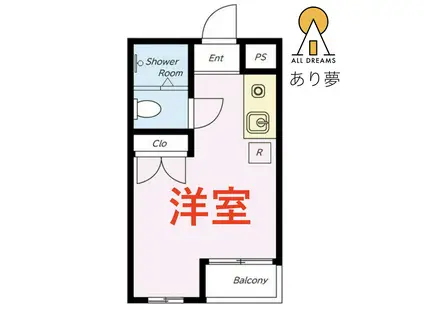 スカイコート生麦第5(ワンルーム/5階)の間取り写真