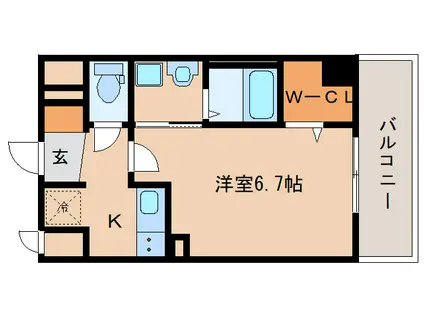 RA新大宮(1K/5階)の間取り写真