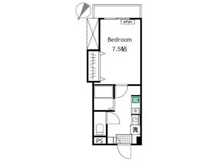 STRANGER IZUMI(1K/2階)の間取り写真