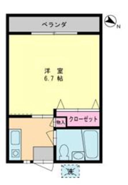 エミネント西生田(1K/1階)の間取り写真
